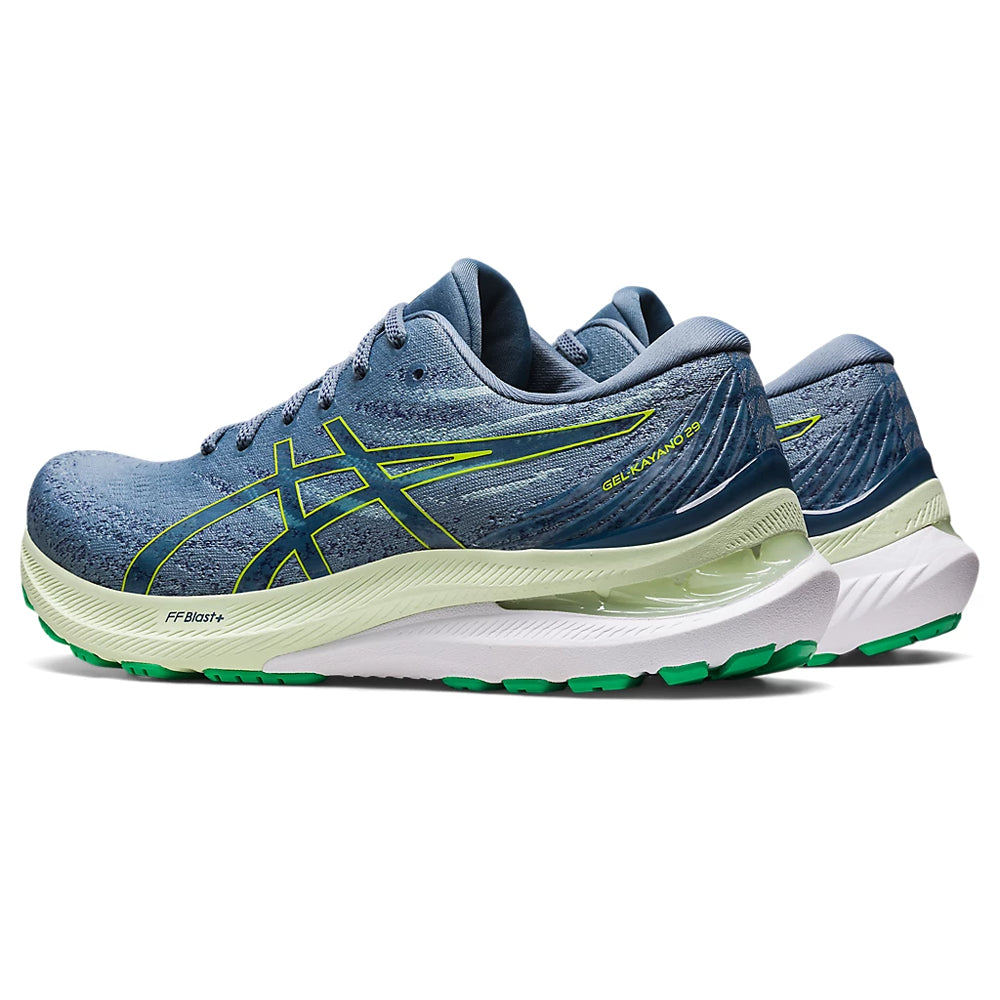 ASICS GEL-KAYANO 29 (M) - STEEL BLUE/LIME ZEST RUNNING SHOES - InstaSport