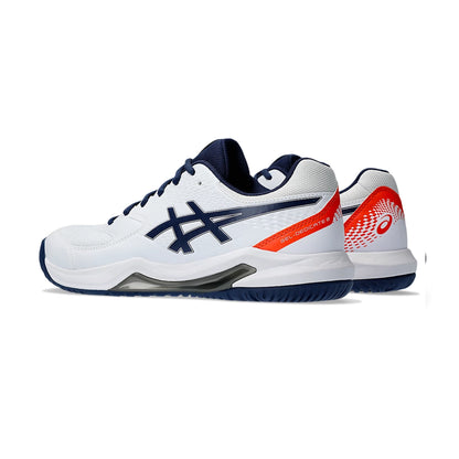 Asics Gel Dedicate 8 Tennis Shoes- White/Blue Expanse