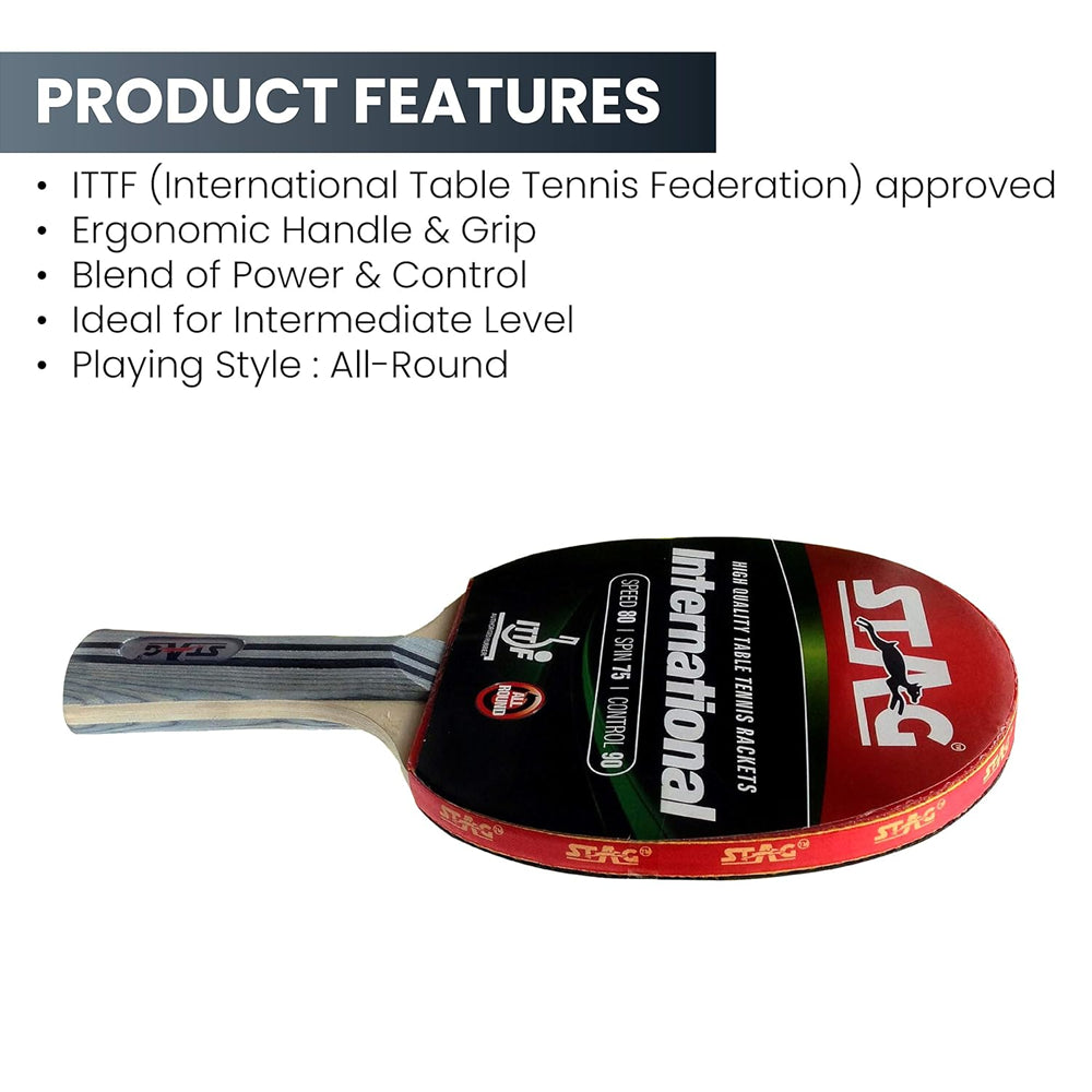 Stag International Table Tennis Racquet - InstaSport