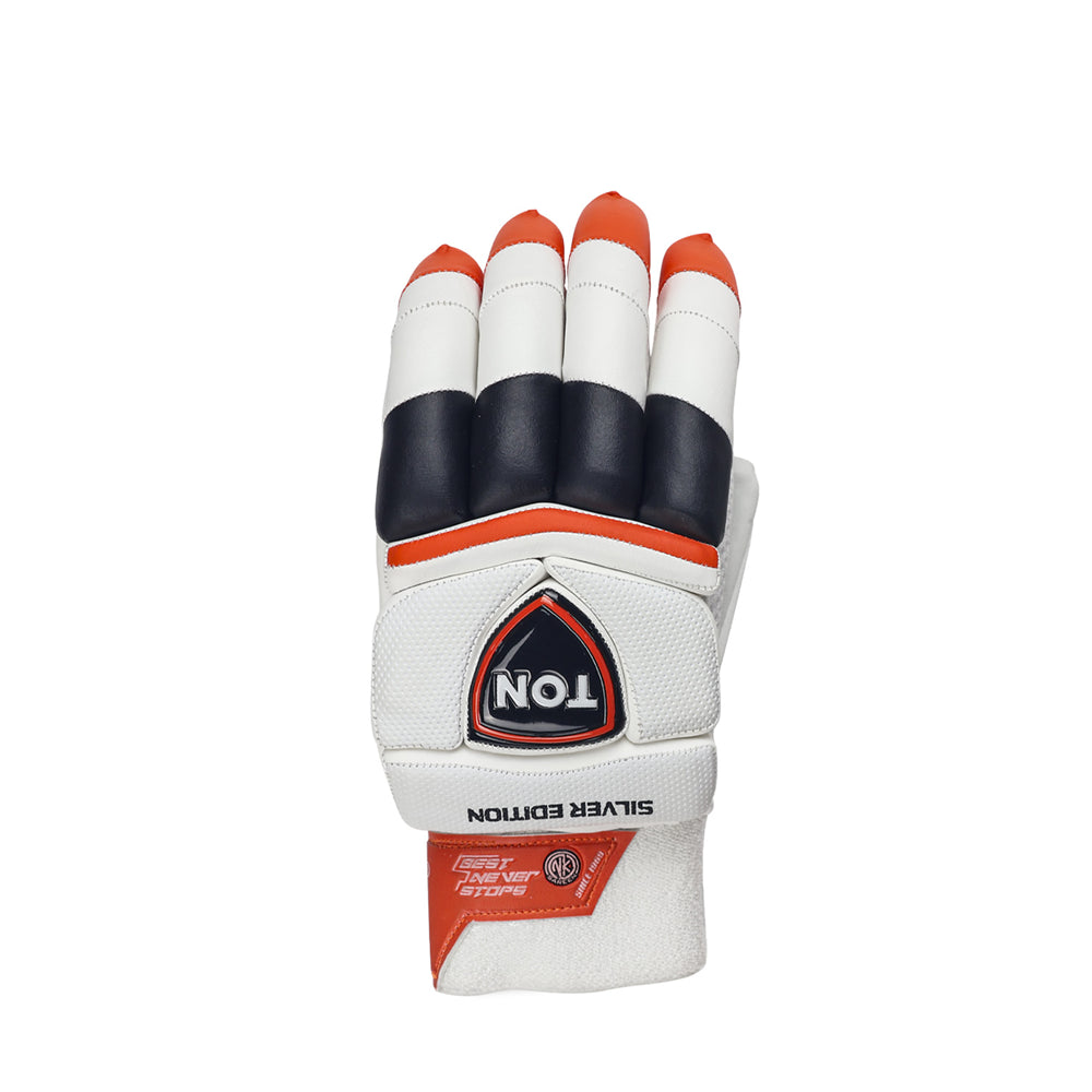 SS Ton Silver Edition Cricket Batting Gloves  Men-RH - InstaSport