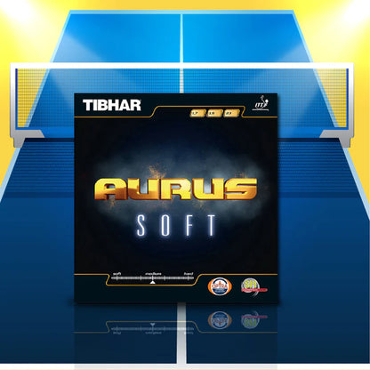 Tibhar Aurus Soft 2.1 Table Tennis Rubber - Red