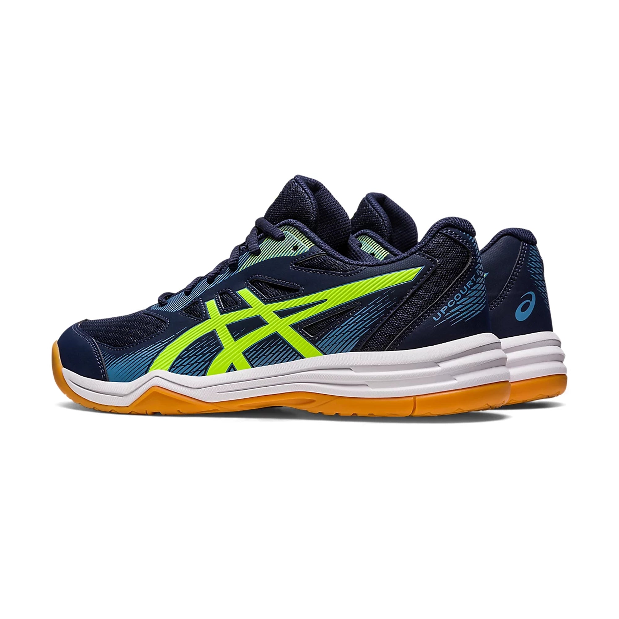 Asics Upcourt 5 (Midnight/ Hazard Green)  Badminton Shoes - InstaSport
