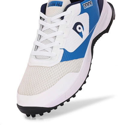 D9 Force-2 Rubber Studs Shoes - White/Navy Blue