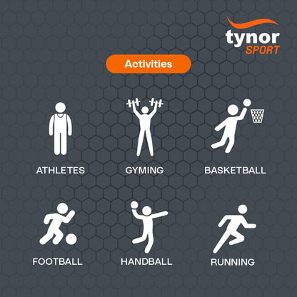 Tynor Air Pro Thigh Support - Black & Orange - InstaSport