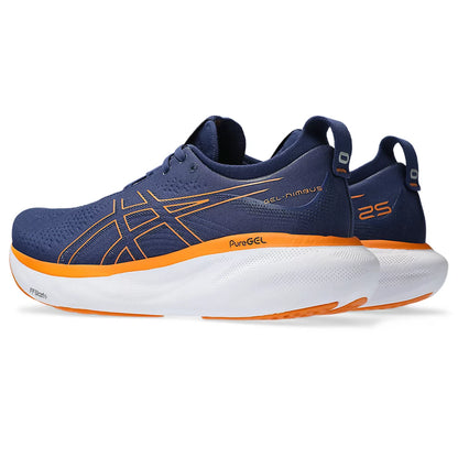 ASICS GEL-NIMBUS 25 (M) - (IDEEP OCEAN/BRIGHT ORANGE) RUNNING SHOES - InstaSport