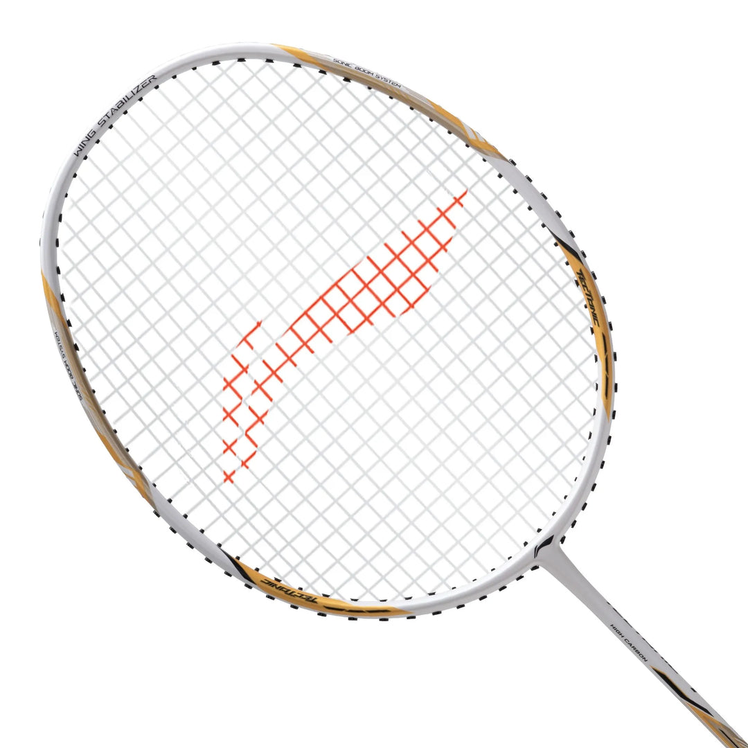 Li-Ning Tectonic 1S Badminton Racket- White / Gold