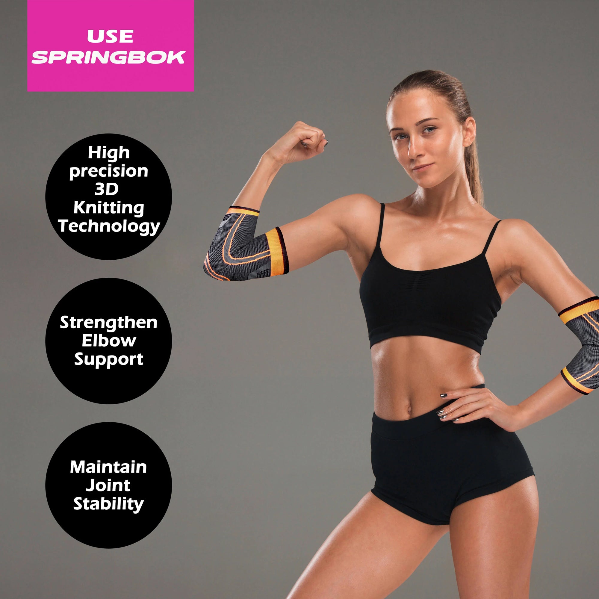 Springbok Elbow Brace Compression Sleeve for Men and Women - InstaSport