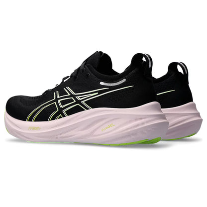 ASICS GEL NIMBUS 26 (M) - (BLACK/ NEON LIME) RUNNING SHOES - InstaSport