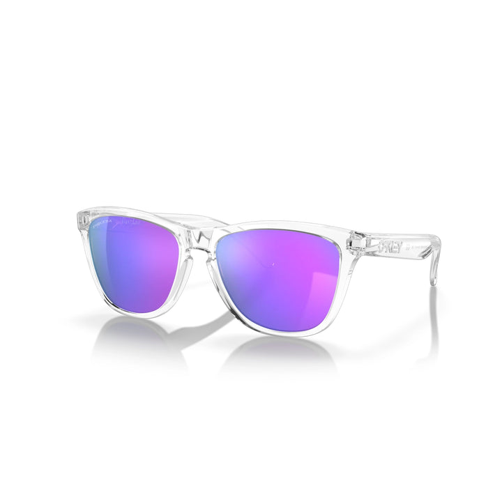 Oakley Frogskins Polished Clear Prizm Violet Sunglass