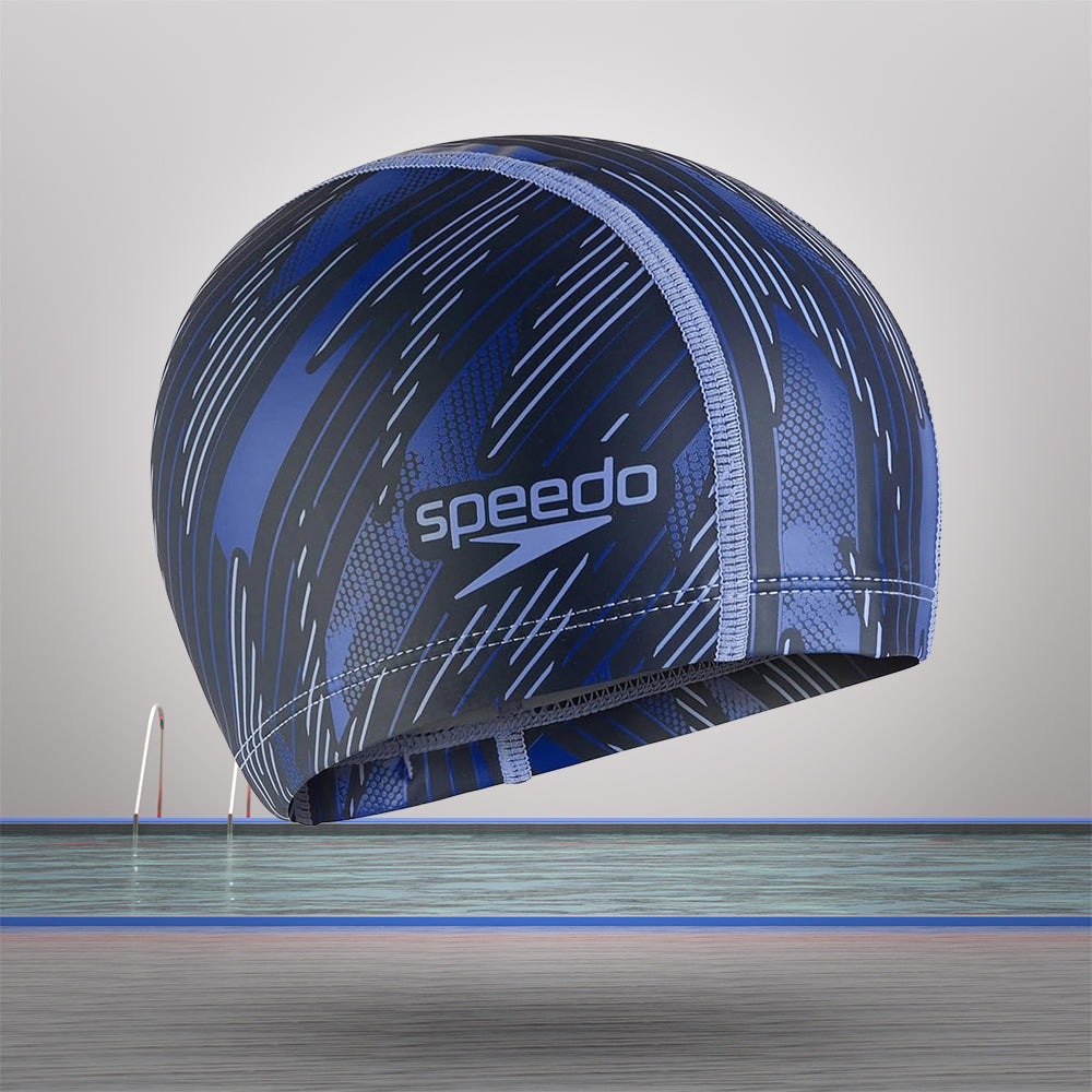 Speedo Unisex Adult Boom Ultra Pace Swim Caps (Black/Blue)