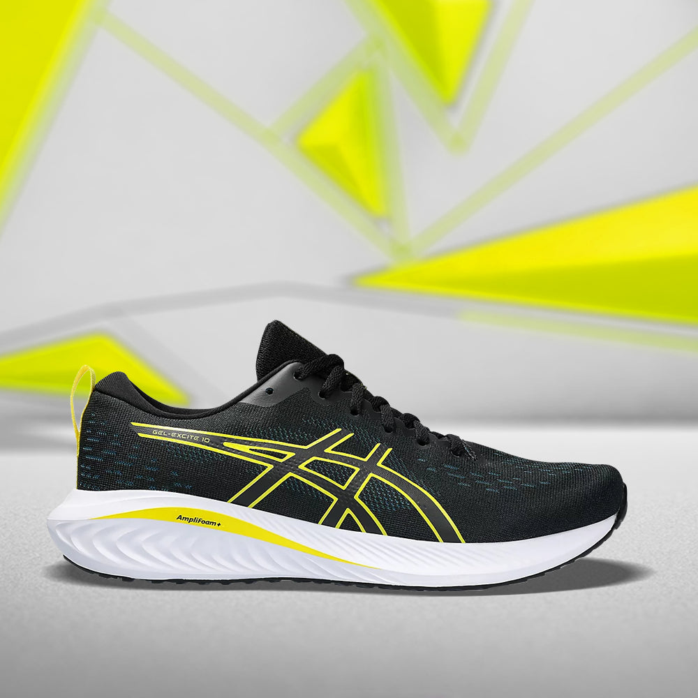 ASICS GEL-EXCITE 10 (M) - (BLACK/BRIGHT YELLOW) RUNNING SHOES