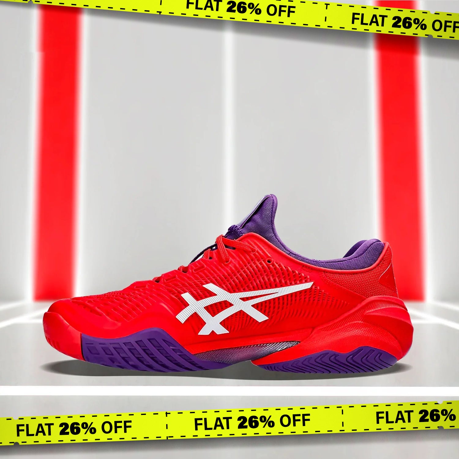 Asics Court FF3 Novak Tennis Shoes(Classic Red/White) - DOD - InstaSport