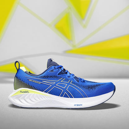 ASICS GEL-CUMULUS 25 (M) - ILLUSION BLUE/ GLOW YELLOW RUNNING SHOES - InstaSport