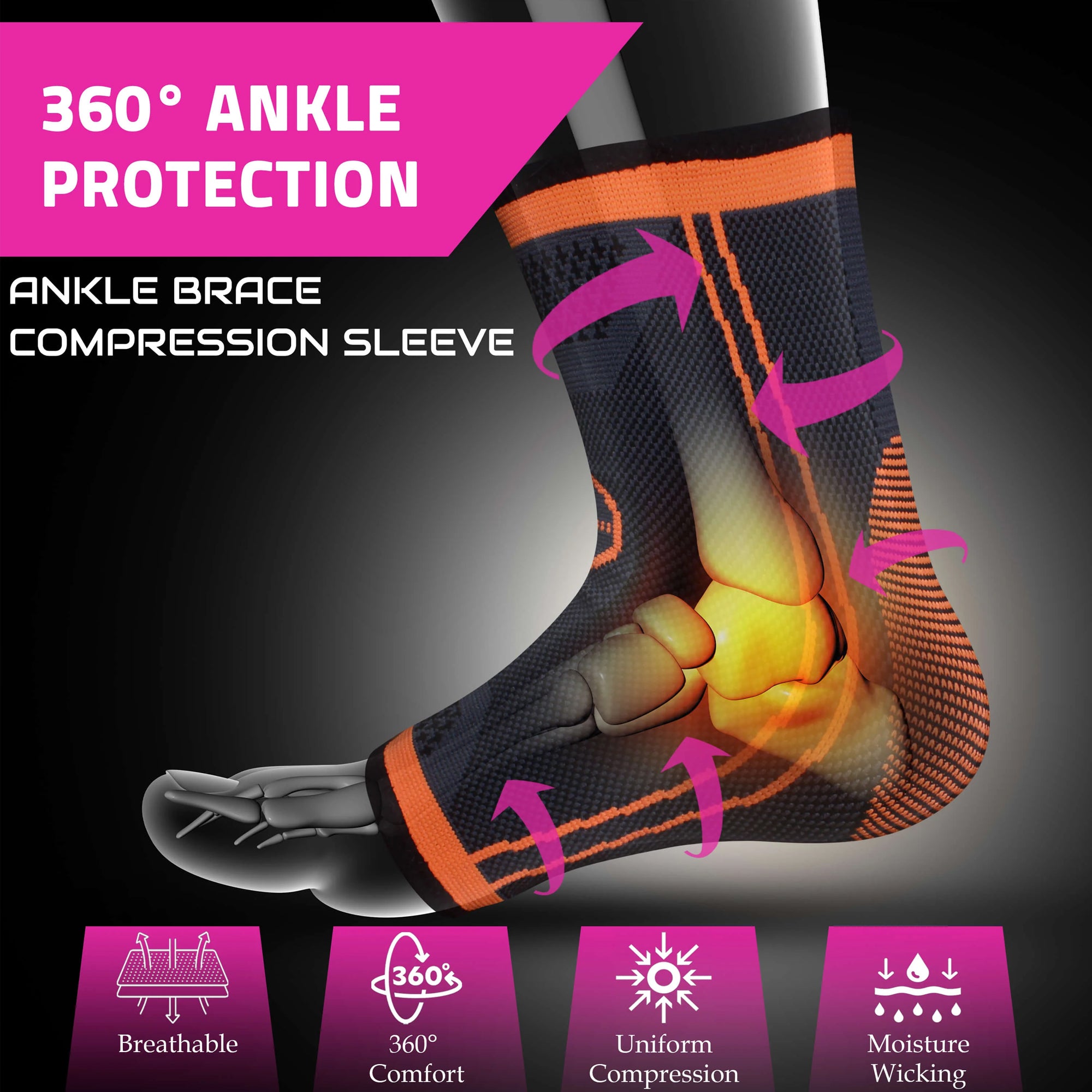 Springbok Ankle Brace Compression Sleeve - InstaSport