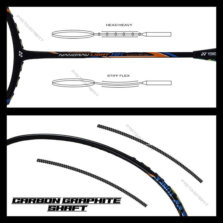 YONEX Nanoray Light 18i Graphite Badminton Racket - InstaSport
