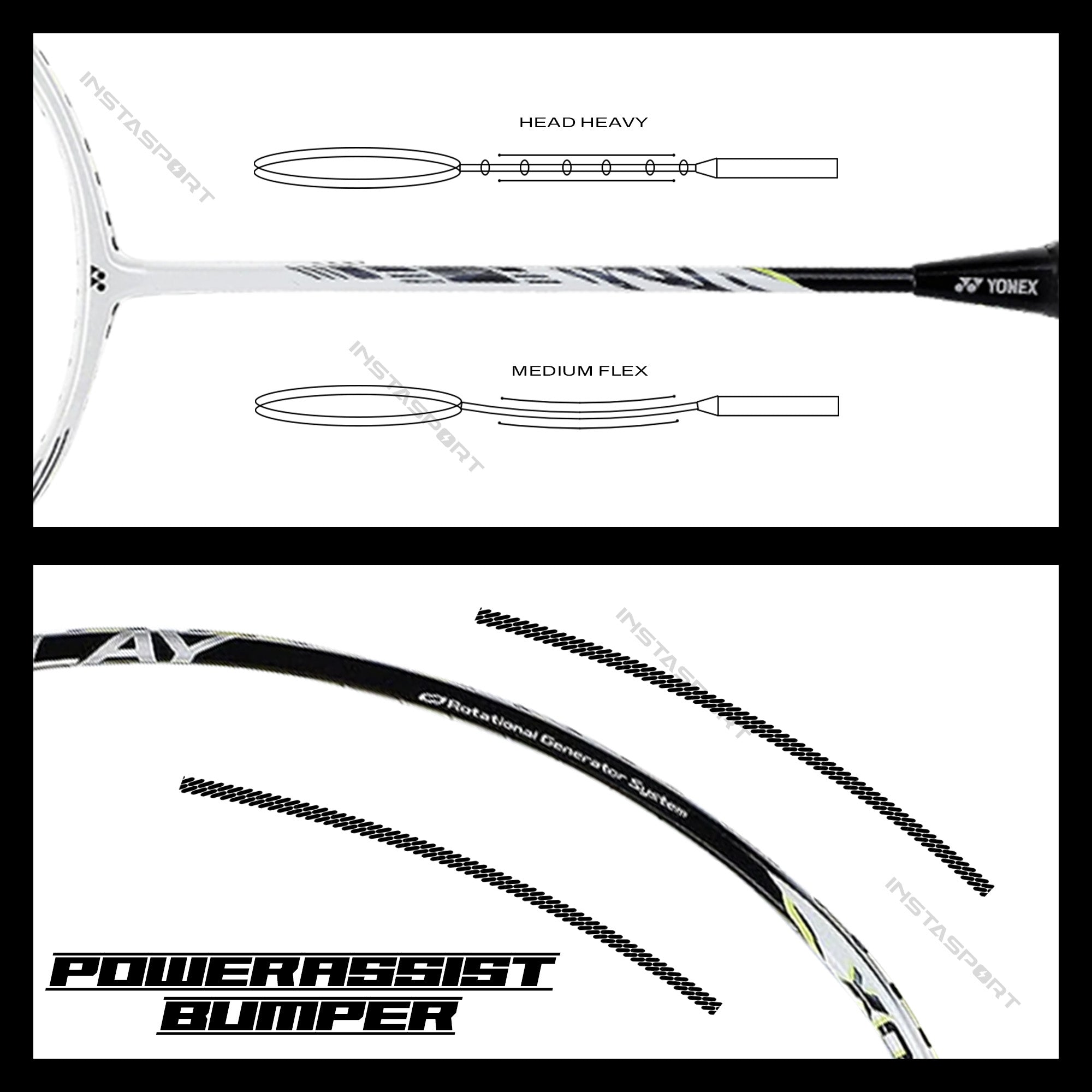 YONEX Astrox 99 Play (White Tiger) Badminton Racket - InstaSport