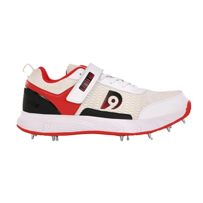 D9 Warrior - 1 Cricket Shoes - White/Red