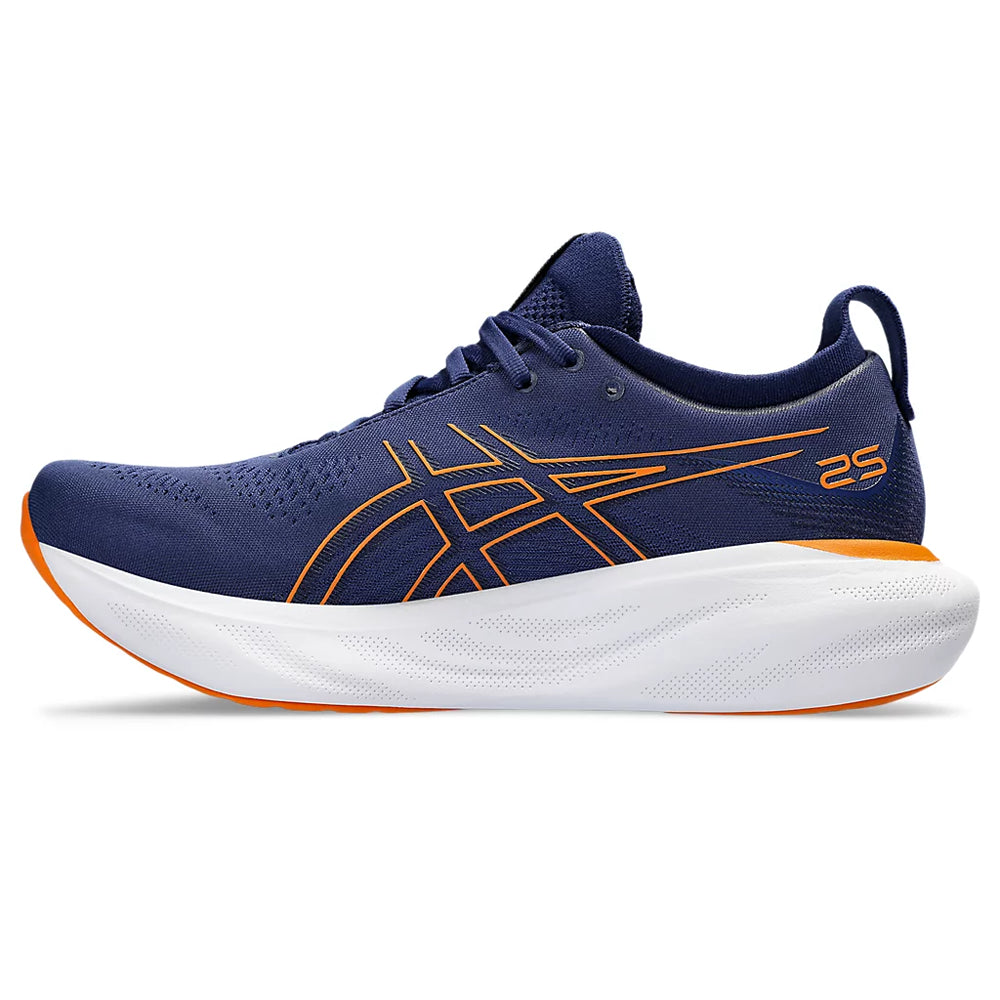 ASICS GEL-NIMBUS 25 (M) - (IDEEP OCEAN/BRIGHT ORANGE) RUNNING SHOES - InstaSport