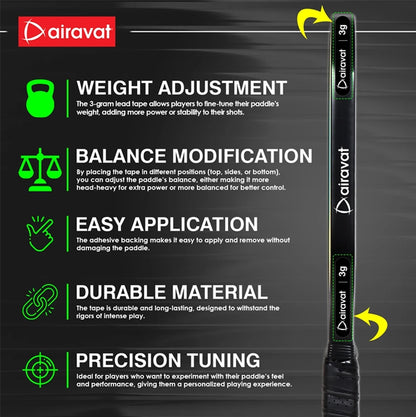 AIRAVAT PICKLEBALL LEAD TAPE (6 Units)