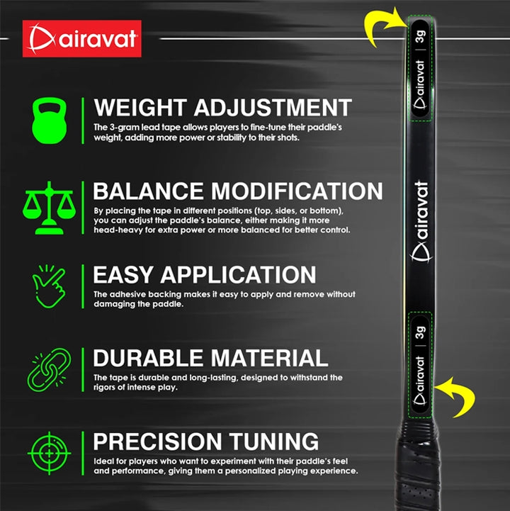 AIRAVAT PICKLEBALL LEAD TAPE (6 Units)