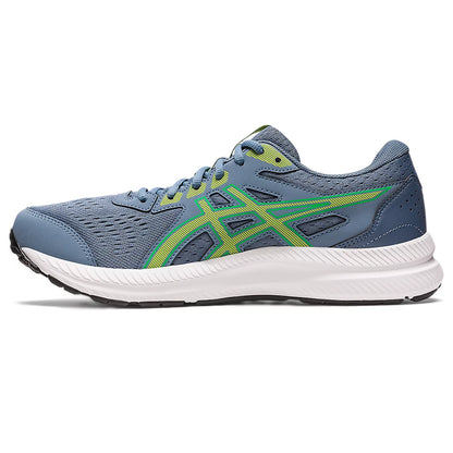 ASICS GEL-CONTEND 8 (M) - (STEEL BLUE/LIME ZEST) RUNNING SHOES - InstaSport