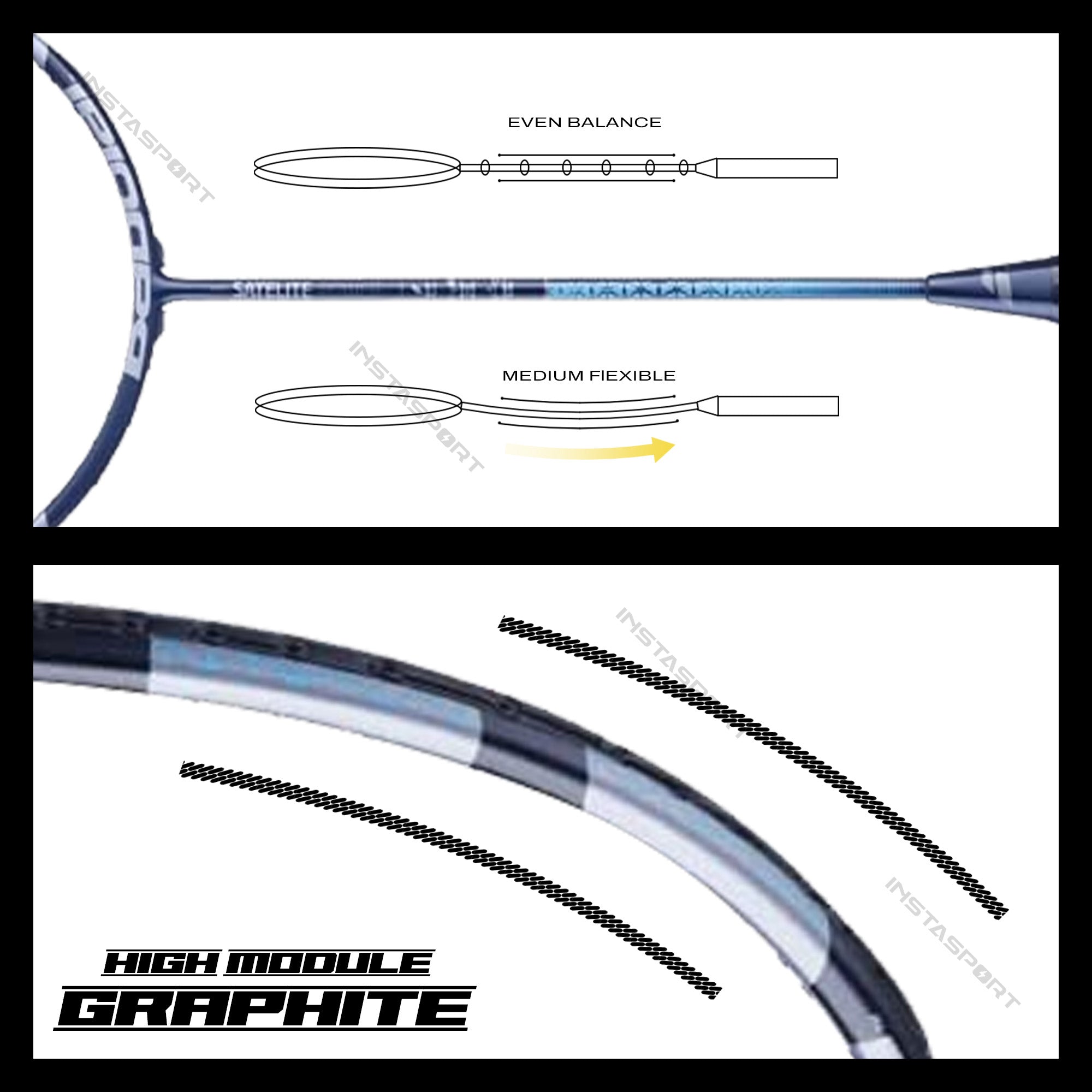 Babolat Satelite Power Badminton Racket (Strung) - InstaSport