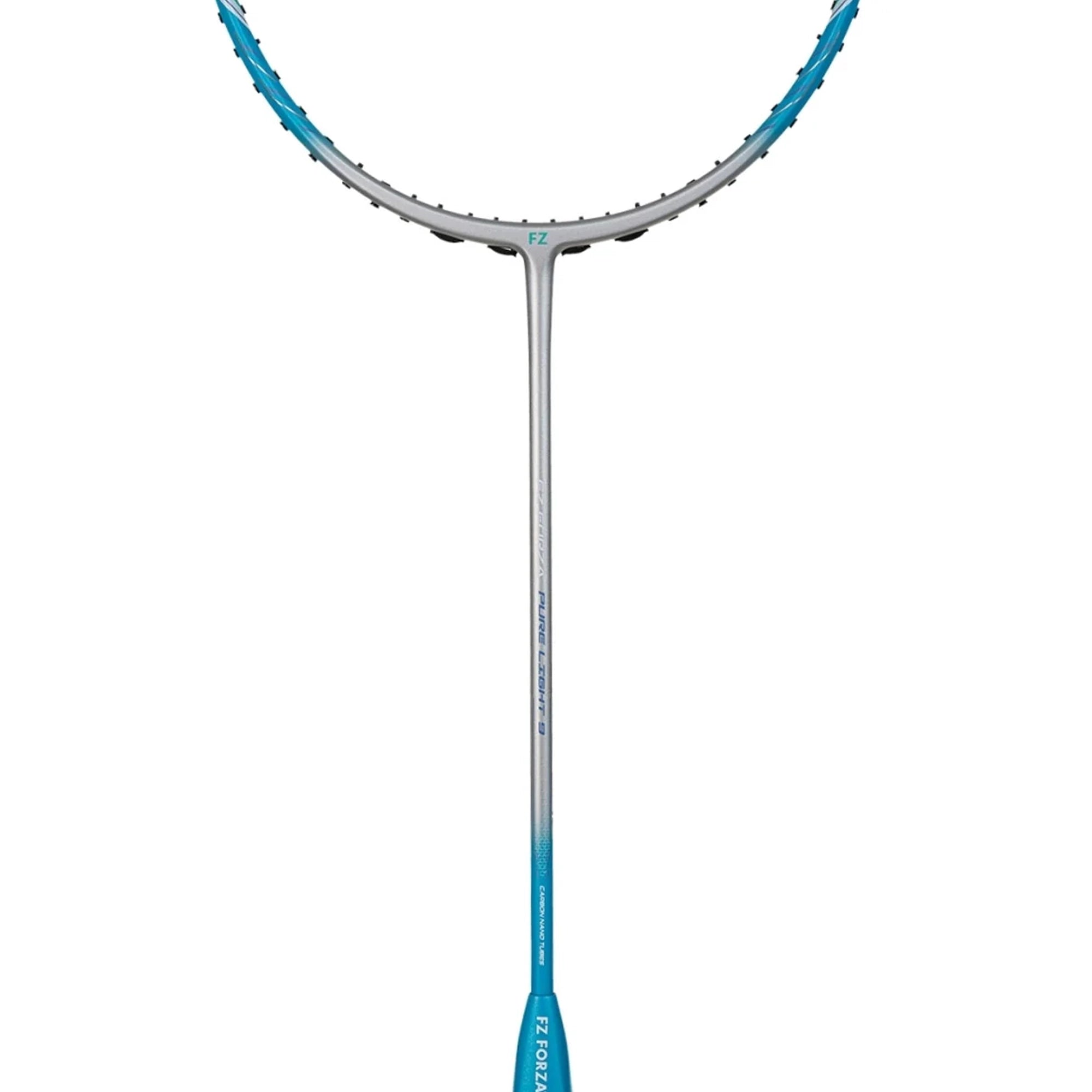 Fz Forza Pure Light 9 Unstrung Badminton Racket - Silver/Light Blue