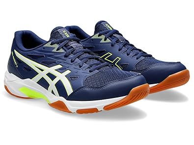 Asics Gel Rocket 11 (Blue Expanse/ Safety Yellow) Badminton Shoes - InstaSport