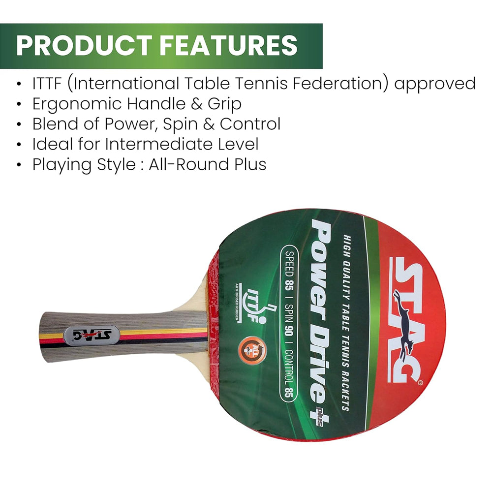 Stag Power Drive Table Tennis Racquet - InstaSport