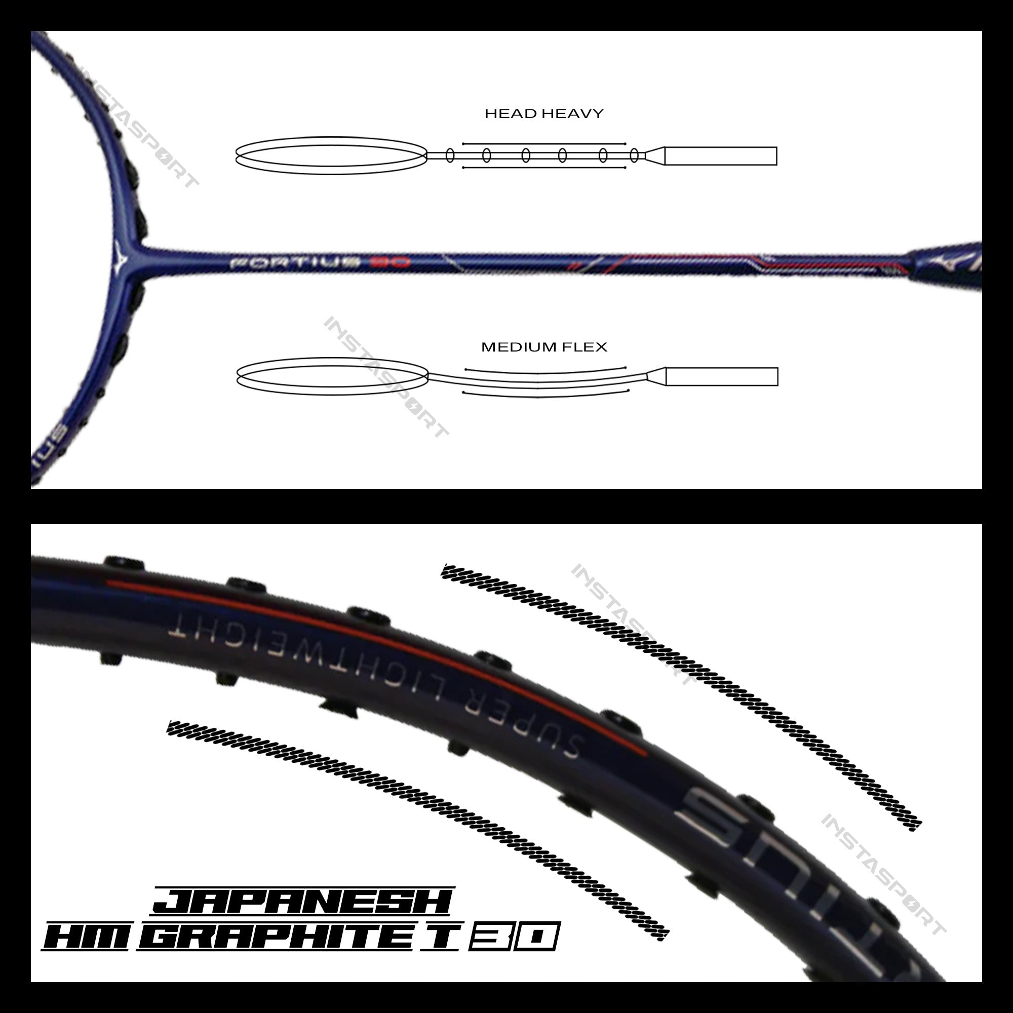 Mizuno Fortius 90 Badminton Racket - InstaSport