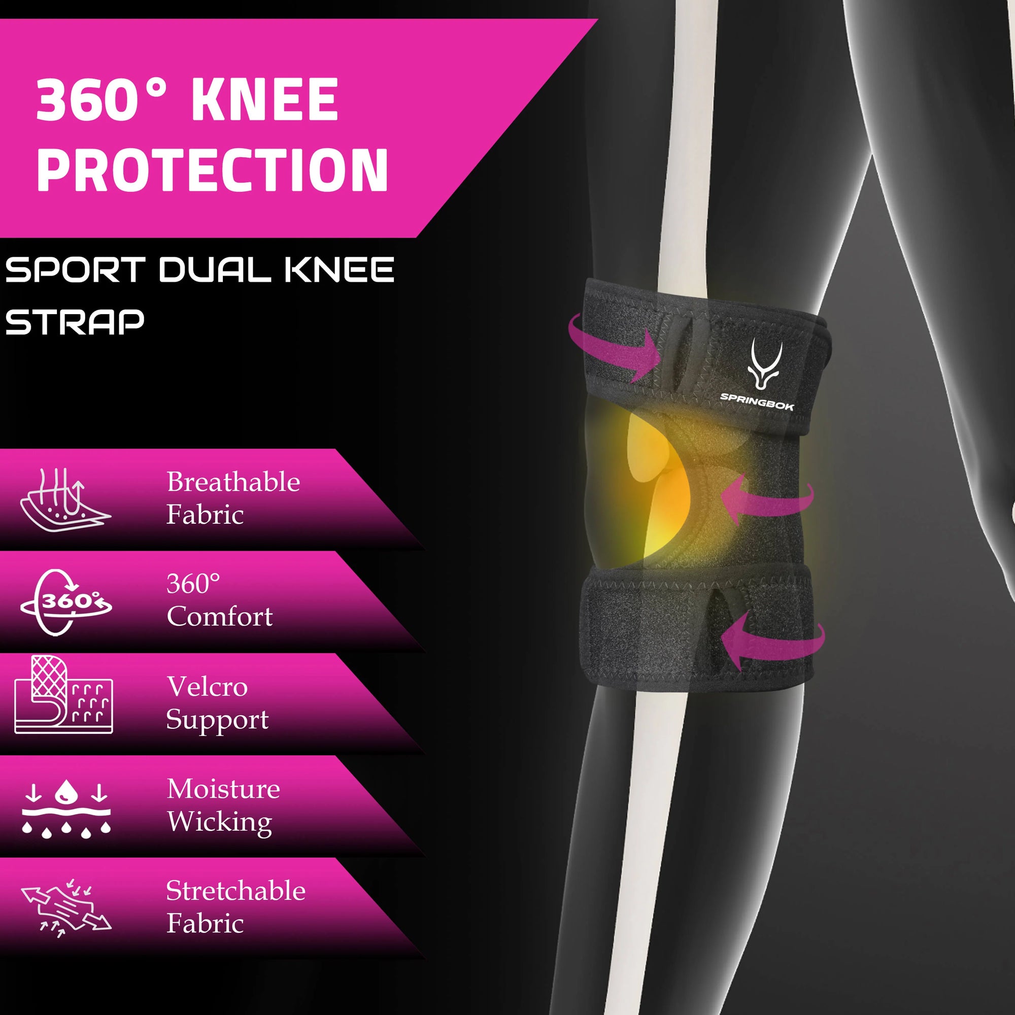 Springbok SPORTS DUAL KNEE SUPPORT - InstaSport