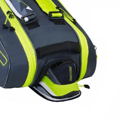 Babolat Pure Aero RH 6 Tennis Kitbag - Grey & Yellow - InstaSport