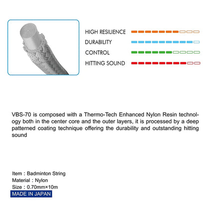 Victor VBS-70 High Resilience Badminton String