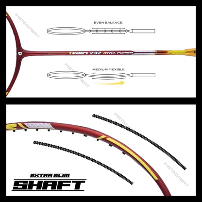 Apacs Finapi 232 XTRA Power Badminton Racket (Red/Gold) - InstaSport