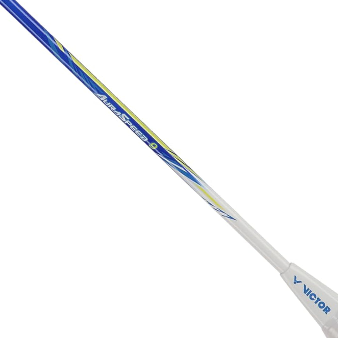 Victor Aura Speed 9 Strung Badminton Racket - 4U - Blue