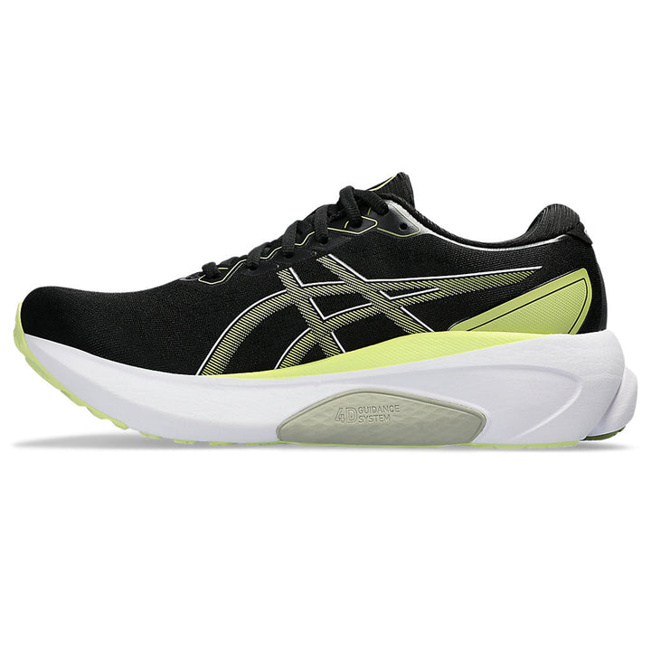 ASICS GEL KAYANO 30 (F) - (BLACK/ GLOW YELLOW) RUNNING SHOES