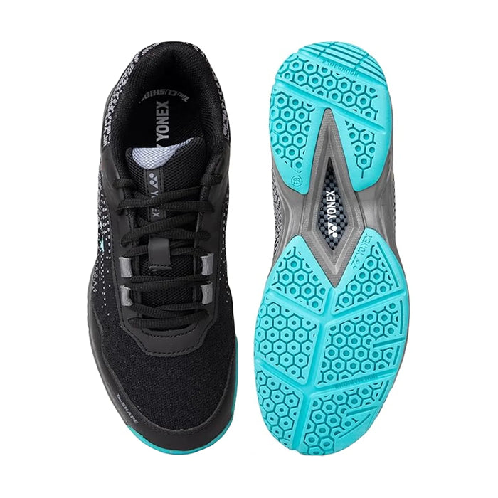 Yonex Velo 100 i Badminton Shoes  Black and Vivid Sky