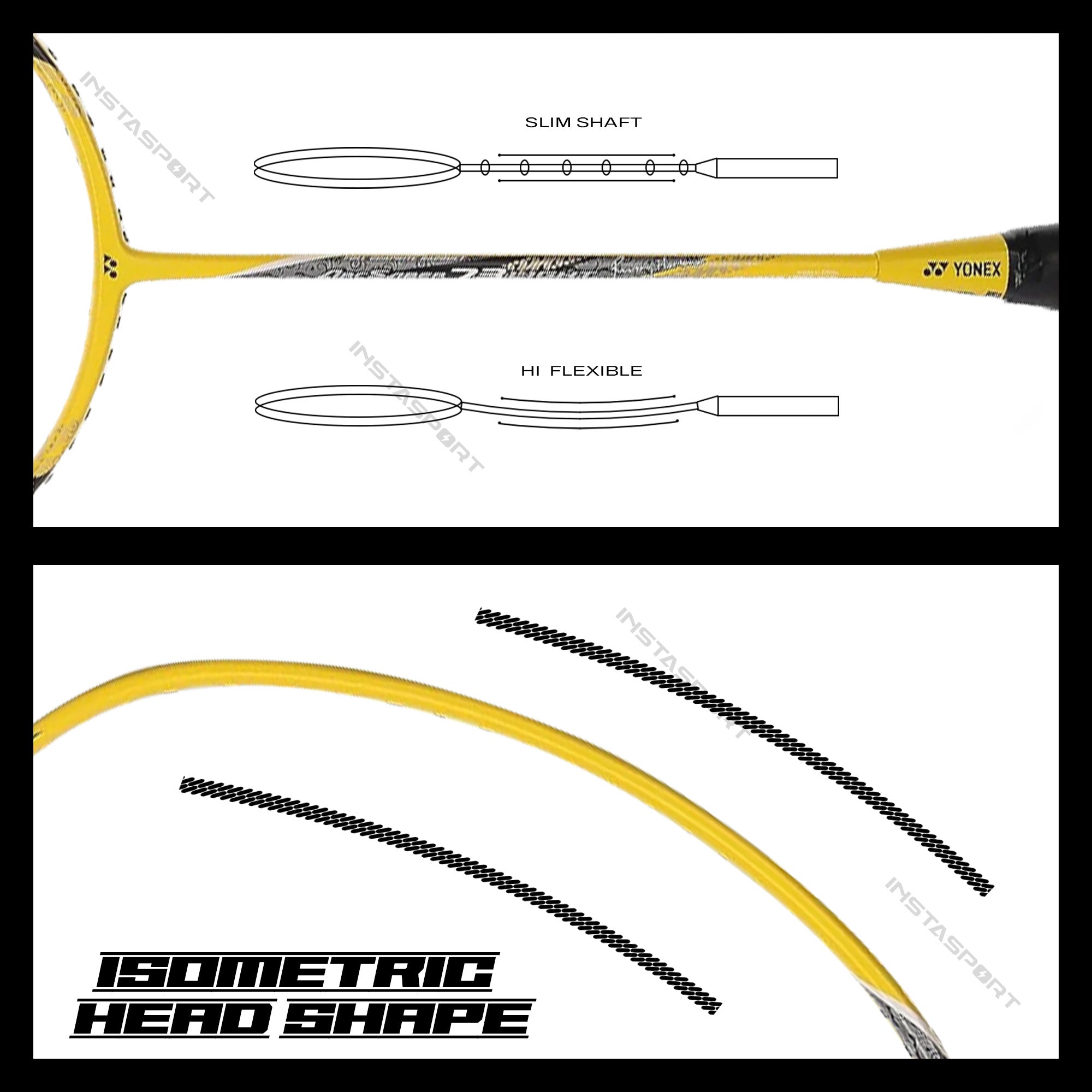 Yonex Arcsaber 73 Light Badminton Racket (Yellow) - InstaSport