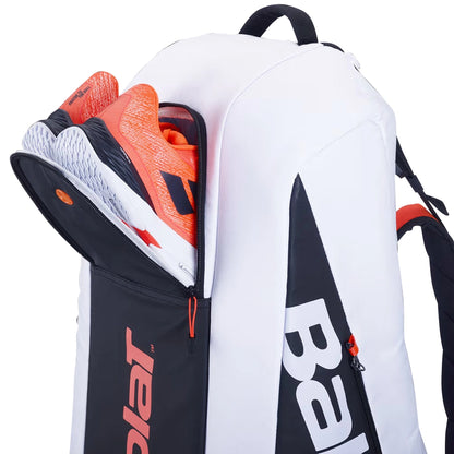 Babolat RH X6Pure Strike Tennis Kitbag - White/ Black/ Red - InstaSport