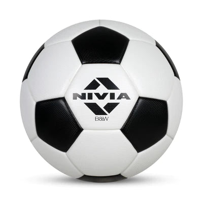 Nivia Black and White Footballs - Size 5 - InstaSport