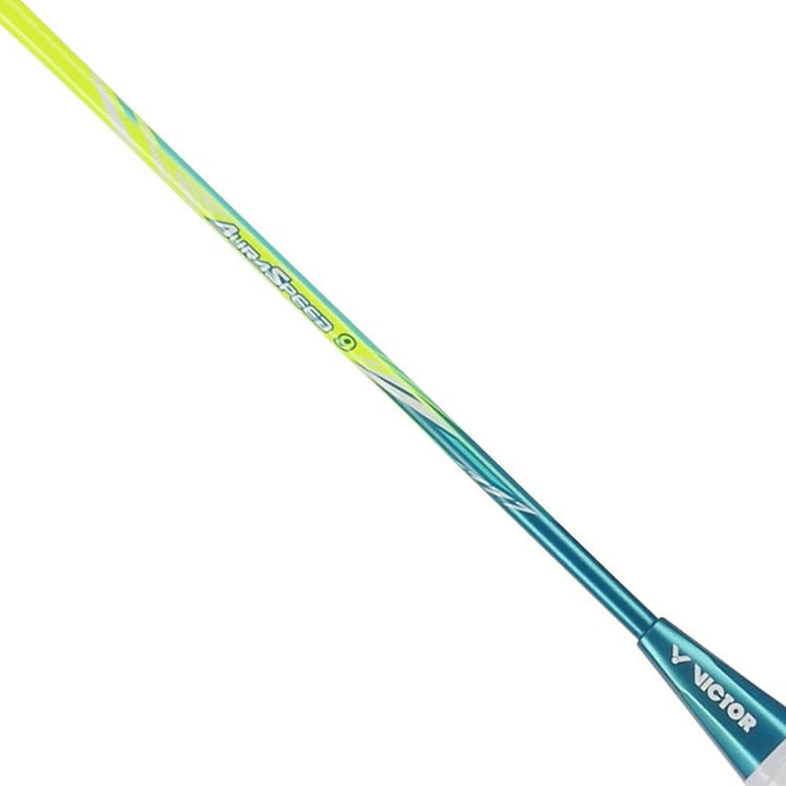 Victor Aura Speed 9 Strung Badminton Racket - Light Lime - 4U