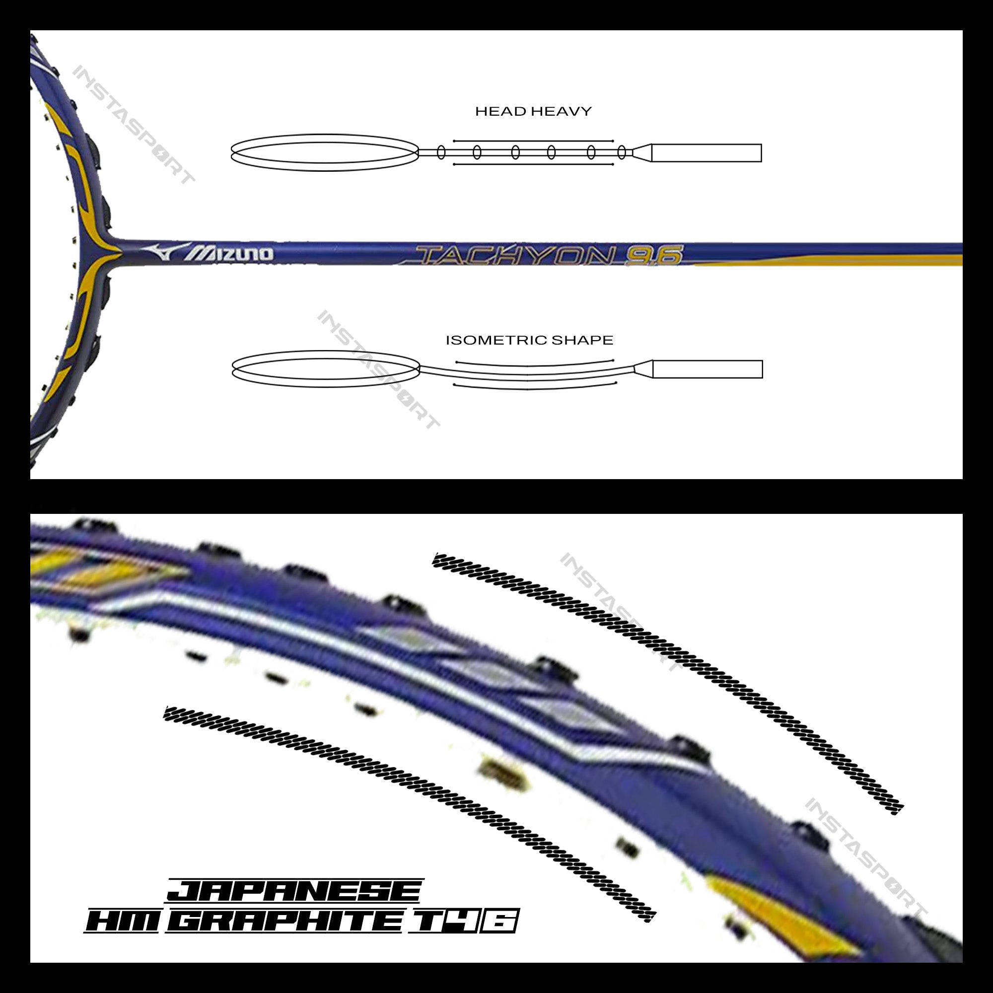 Mizuno Tachyon 9.6 Badminton Racket - InstaSport