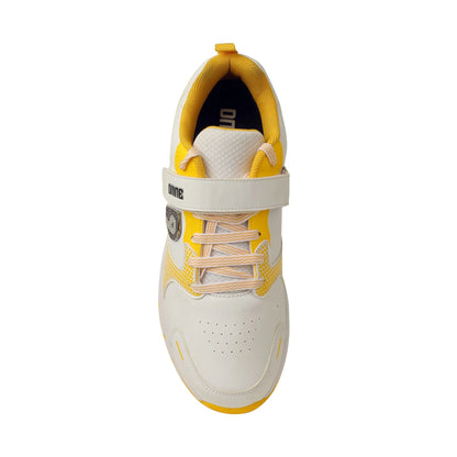 D9 King-2 Bowling Spikes Shoes - White/Yellow