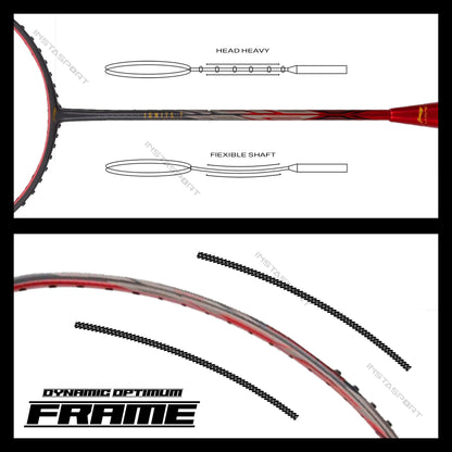 Li-Ning Ignite 7 Badminton Racket (Dark Grey/ Red) - InstaSport