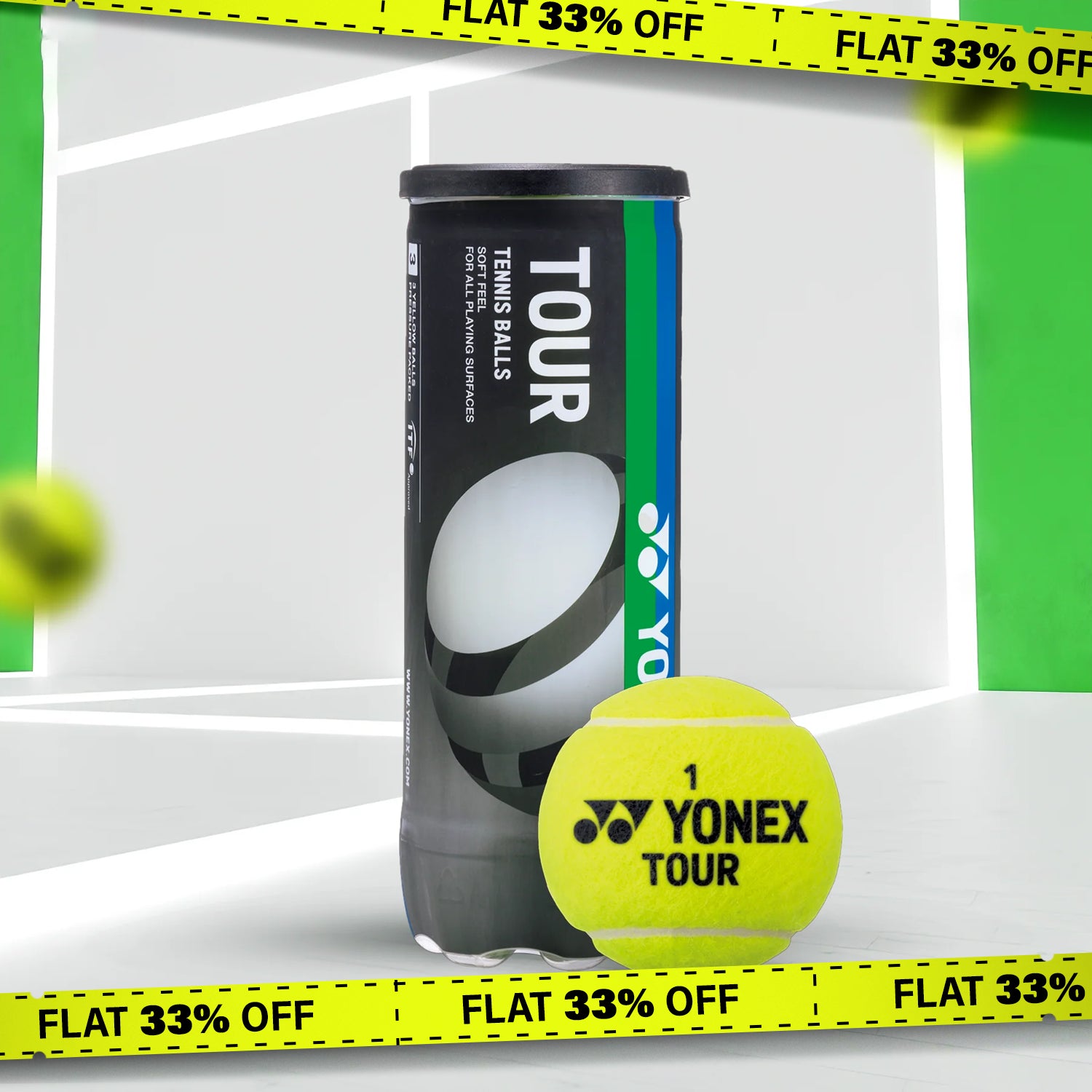 Yonex Tour Tennis Balls (3 Balls) - DOD - InstaSport