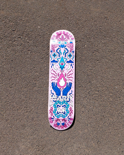 Hearty Skateboard Deck No worries Soft Pink- 8.0" & 8.125" - InstaSport