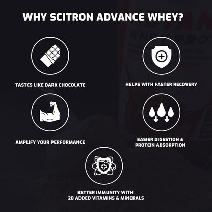 Scitron Advance Whey Protein - (Double Rich Chocolate) - InstaSport