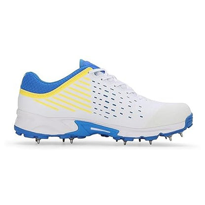 Puma Mens Spike 22.1 Cricket Shoe White/Ultra-Blue-Yellow - 10666807