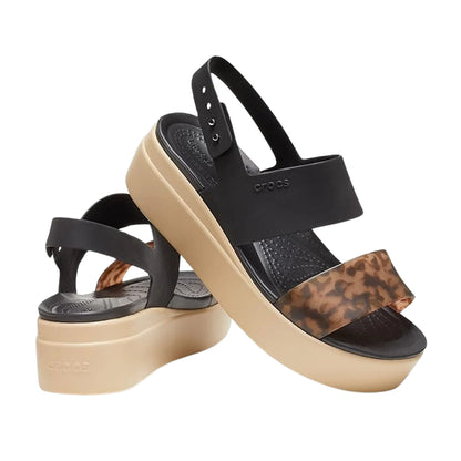 Crocs womens Brooklyn Black/Multi Sandal