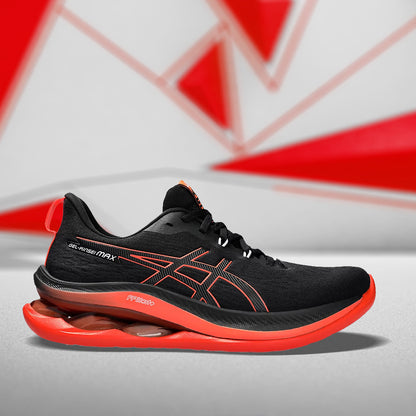 ASICS GEL-KINSEI MAX MEN'S (BLACK/ SUNRISE RED) RUNNING SHOES - InstaSport